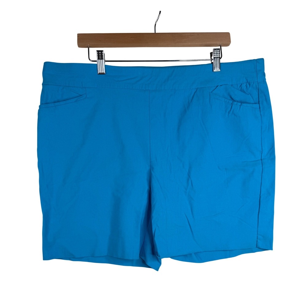Chico's Womens Blue Pull On Shorts size 3.5 | US size 18 Stretchy